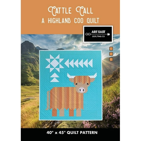 Cattle Call - a Highland Coo Quilt Pattern by Art East Quilting Co