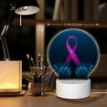 thumbnail image 6 of Sikiie Two Human Hands are Holds Ribbon Awareness Acrylic Night Light Gift Custom Acrylic Night Light LED Lights for Bedroom Home Office, 6 of 9