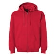 thumbnail image 5 of Gildan Men's Softstyle Zip Up Hoodie, Cotton Blend Fleece Full-Zip Hooded Sweatshirt, Red, S, 5 of 5