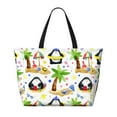 thumbnail image 2 of Fotbe Penguins On The Beach Bolsa de Viaje para Playa - Resistente al Agua, Bolsa Tote de Gran Capacidad y Ligera con 7 Bolsillos para Mujeres y Hombres, 2 of 7