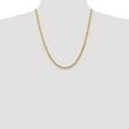 thumbnail image 3 of Auriga Fine Jewelry 10K Yellow Gold 4.5 mm Diamond-cut Quadruple Rope Chain Necklace for Mens 22", 3 of 6