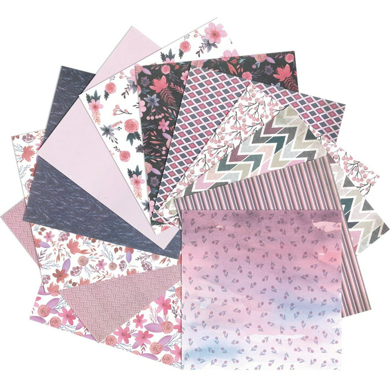 Scrapbook Paper Pad 12x12, Foil Floral Patterned Cardstock Paper Pads,  Single-Sided Decopodge Paper, Vintage Decorative Craft Paper, Scrapbooking  Junk