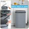thumbnail image 3 of XF XINFENG 13 Gallon 49L Kitchen Automatic Trash Can Touchfree Sensor Plastic Garbage Bin with Lid High Capacity Waste Bins for Home Office, Gray-Set of 2, 3 of 9