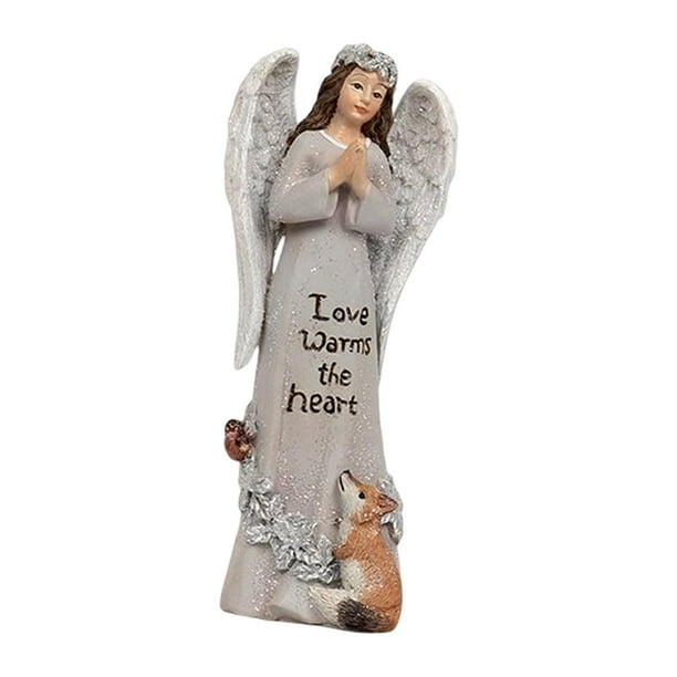 Estatua de ángel, adornos de escritorio, artesanías talladas a mano, esculturas decorativas