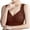 Coffee, variant on Women's Full Coverage Mesh Bras No Underwire Sports Bra Breathable High Impact Support Bralettes Padding Lift Up Workout Vest Bralette Coffee XL