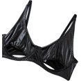 thumbnail image 4 of Sexy Pu Leather Strappy Underwire Garter Belt Lingerie Set, 4 of 6