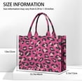 thumbnail image 3 of Large Capacity Tote Bag,Pink and Black Of Leopard Print Handbag Fashion Luxury Tote Bag,15.7"x13"x 5.1" Inches,Laptop Compatible, 3 of 6