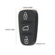 thumbnail image 5 of Speravity Cubierta del botón de la llave del coche Piel de goma de 3 teclas con marca Reemplazo del accesorio automotriz para I10 / I20 / I30 Vehículos, repuestos y accesorios Mis negro, 5 of 6