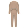 thumbnail image 4 of qolati Womens Two Piece Outfits 2024 Fleece Long Sleeve Oversized Cropped Sweatshirts with Jogger Pants Lounge Matching Sets Fall Winter Y2k Clothes Workout Tracksuit Sweatsuits, 4 of 6