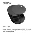 thumbnail image 2 of Unique Bargains 100pcs Waterproof Shipping Tags, PVC Metal Eyelet Durable Label Tear Resistant Blank Tag Black, 2 of 6