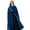 Blue, variant on Quixlent Winter Women Jacket with Hood Medieval Retro Cape Gothic Keep Warm Shawl Ankle Length Loose Cloak Thick Single-Button Closure Outdoor Poncho Pirate Robe