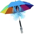 thumbnail image 4 of Mister Breeze Sun Umbrella with Built in Fan and Mister System. Perfect for Festivals, Amusement Parks, Sporting Events or anywhere you want to Keep your Cool - Rainbow, 4 of 4