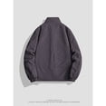 thumbnail image 2 of Men'S Lightweight Casual Spring/Autumn Camping Jacket - Solid Color, Zip-Up, Stand Collar, Durable Polyester, Ideal for Fishing & Outdoor Adventures, Camping Jacket, 2 of 5