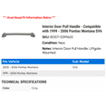 thumbnail image 2 of Interior Door Pull Handle - Compatible with 1999 - 2006 Pontiac Montana SV6 2000 2001 2002 2003 2004 2005, 2 of 2