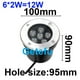 thumbnail image 3 of Foco LED para jardín subterráneo, 3 W, 5 W, 7 W, 10 W, 12 W, resistente al agua, IP67, para exteriores, empotrado en el suelo, iluminación de terraza exterior, 220 V CC, 12 V y 24 V, 3 of 5