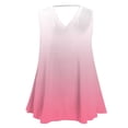 thumbnail image 2 of fatyb Women's Plus Size Tank Tops V Neck Flowy Tunic Shirts Sleeveless Gradient Color Loose Blouses, 2 of 5