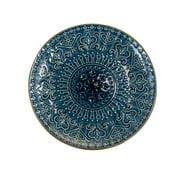 Elama Deepsea Mozaic 16 Piece Round Stoneware Dinnerware Set in Sea Blue