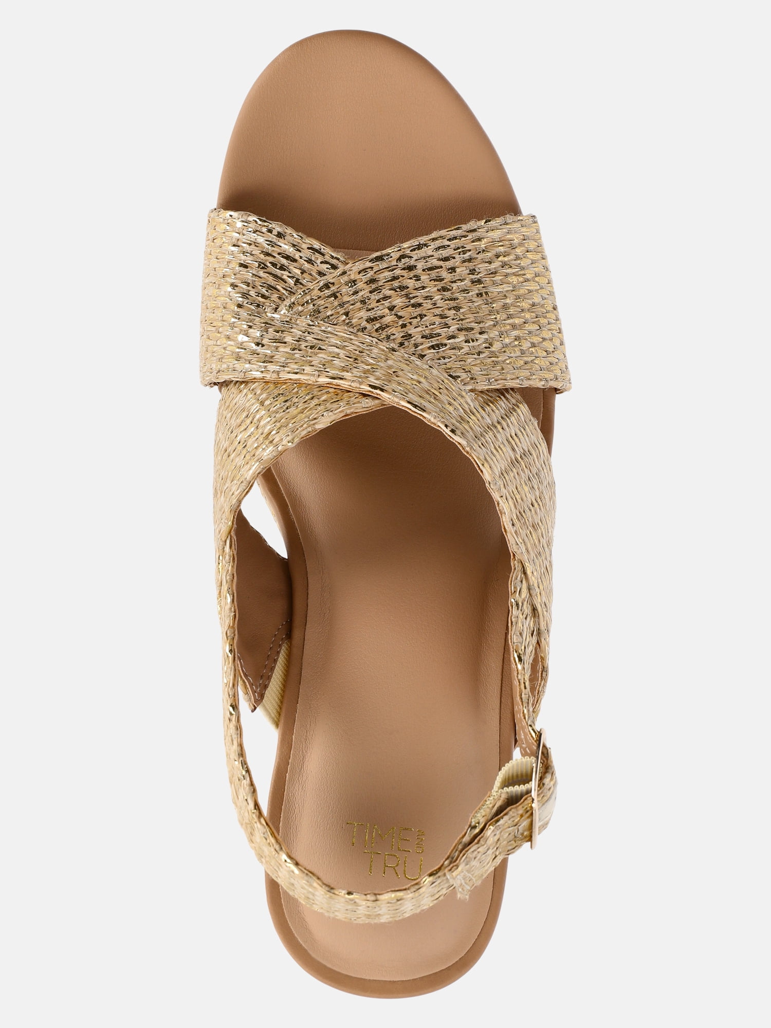Time and Tru Women's Crossband Wedge Sandal
