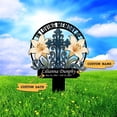 thumbnail image 4 of Custom Flower Memorial Garden Stake – Personalized Metal Grave Marker Sign – In Loving Memory Cemetery Decoration with Name for Nana, Mom, Grandma, Dad (24 inches), 4 of 9