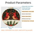 thumbnail image 2 of Merry Christmas Red Cardinal Birds DIY Stamped Cross Stitch Kits Easy for Beginners with Hoop 11CT Counted Embroidery Needlepoint Crafts Arts for Handmade Enthusiasts and Home Decor 30x30cm(67), 2 of 8