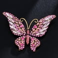 thumbnail image 1 of HEVIRGO Butterflies Shape Large Lapel Pin Christmas Rhinestone Shiny Brooch Pin Scarf Clip,Red, 1 of 10