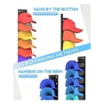 thumbnail image 4 of 2-Pack Hat Organizer – Strong Adhesive Wall-Mounted Hat Rack – Multilayer Hat Storage Display Holder for Baseball Caps – Holds Up to 18 Hats – Perfect for Closet Doors and Bedrooms (Black), 4 of 7