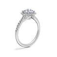 thumbnail image 3 of 0.95 Carat Excellent Round Cut Natural Diamond Halo Beautiful Ring for Anniversary Solid 18K White Gold Size 4.5, 3 of 8