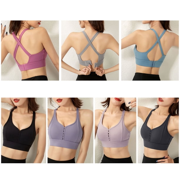 Sujetador deportivo para mujer removible acolchado ajustable transpirable de secado rápido