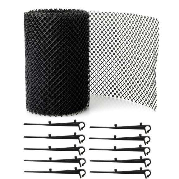 LEORX Gutter Downspout Protection Gutter Mesh Black ABS 1Set Prevent Clogging