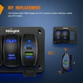 thumbnail image 7 of Nilight Rocker Switch Style USB Charger Fits Rocker Switch Panel 4.2A PD Type C USB Charger 12V 24V Fast Charge Socket Dual Charging Port for Cars Boats Trucks RVs,Blue, 7 of 7