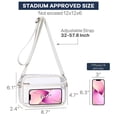 thumbnail image 6 of Clear Bag for Stadium Events Large Belt Bag for Women Clear Fanny Pack Stadium Approved -  Transparent Waist Bag Crossbody with Adjustable Strap for Sports Concerts, White, 6 of 7