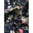 thumbnail image 5 of INSPIRE CHIC Women's Midi Skirts Peasant Elastic Waist A-Line Ditsy Floral Skirts XL Navy Blue, 5 of 6