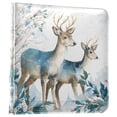 thumbnail image 2 of PU Leather Photo Album with Self-Adhesive Pages Scrapbook DIY Picture Holds 20+ Sheets Beautiful Watercolor Deer, 2 of 9