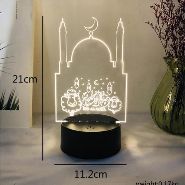 Eid Diversos Patrones Corán Musulmán Decoración Ramadán Regalo Luz Nocturna Yuarrent HA025217-04