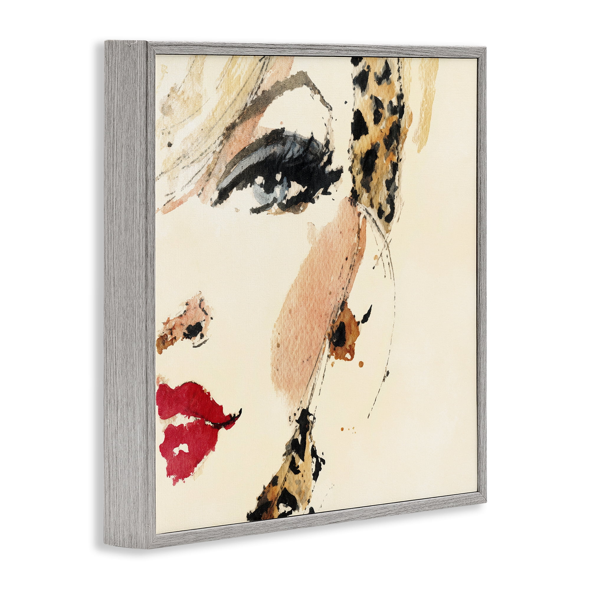 Stupell Industries Crimson Enigma Lipstick Gray Framed Giclee Art, design by Svetlana Aleynikova
