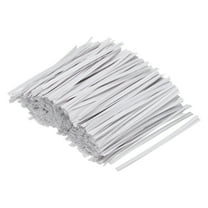Uxcell Twist Ties 4" Paper Closure Tie for Party Bags Crafts White 500 Pack