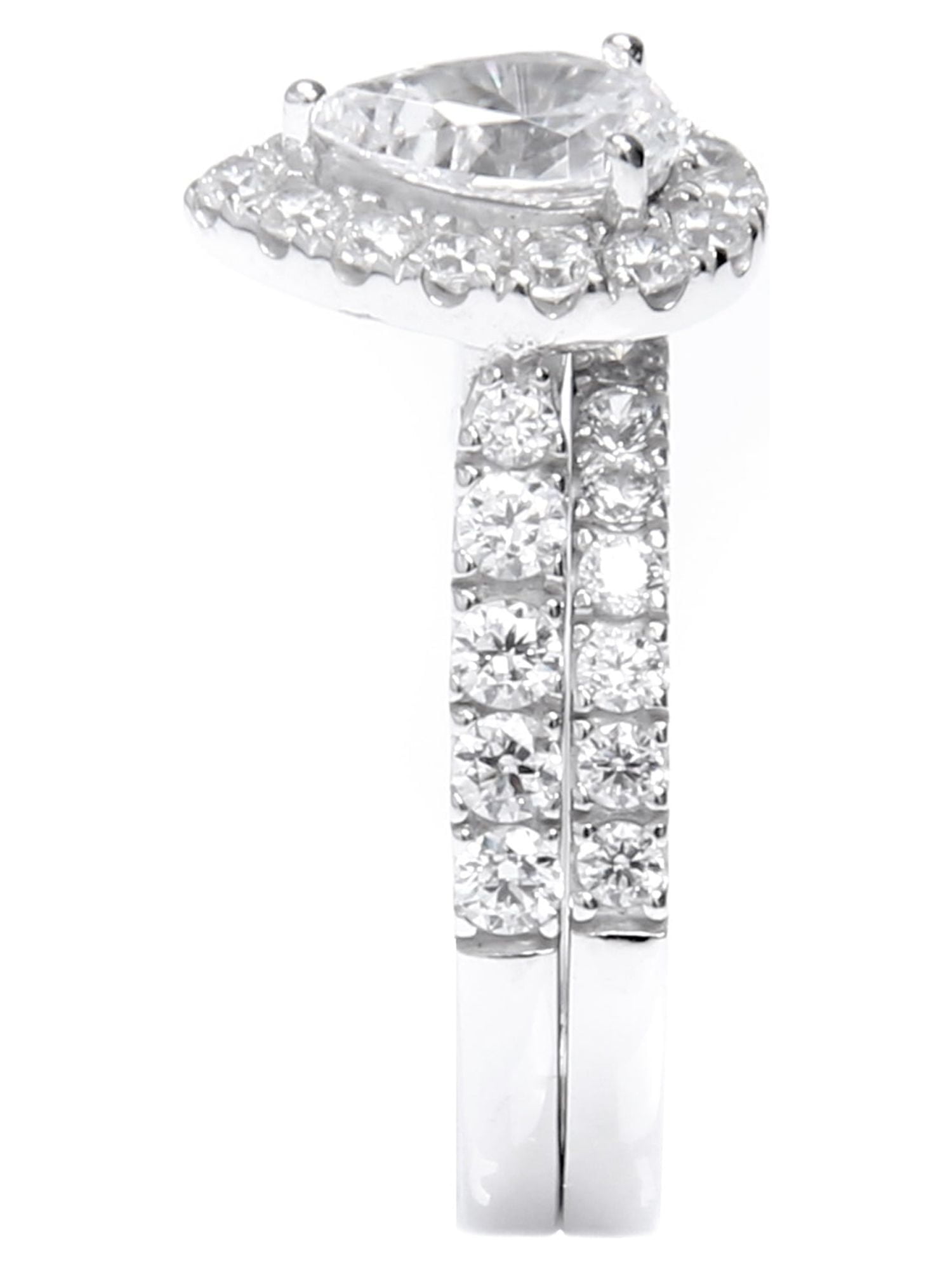 Brilliance Fine Jewelry Pear Cut Simulated Diamond Engagement Ring