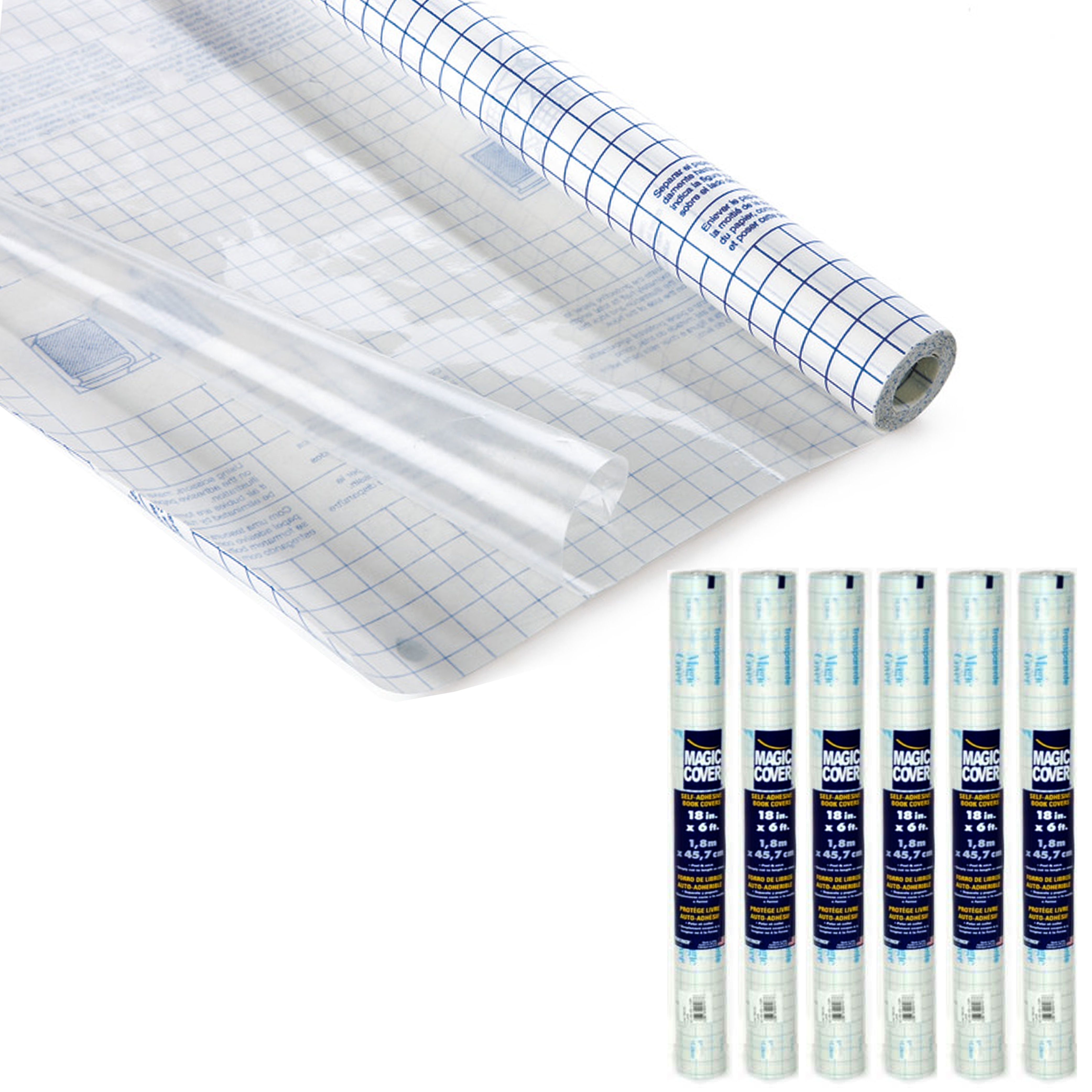DSIUE Clear Contact Paper for Books, Clear Self Adhesive Book Cover Contact  Paper Roll Protect Books and Documents, 11.8 X 10 ft