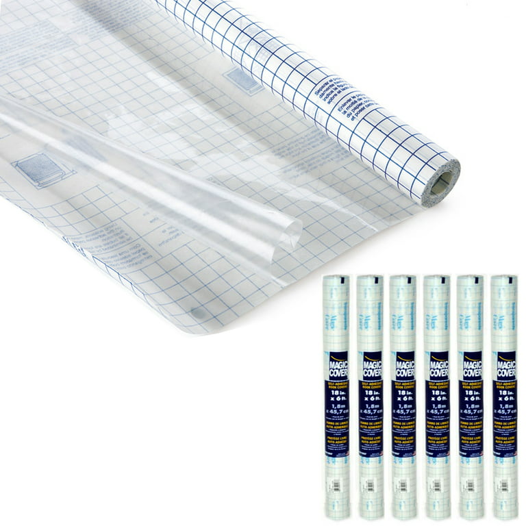 6 Rolls Clear Contact Paper Adhesive Self Stick Liner Film Cover Protect 18x6ft