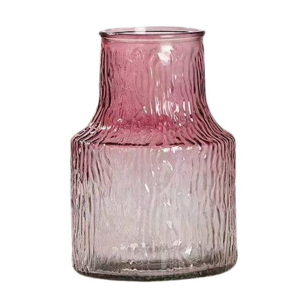 Jarrón de flores de vidrio, botella de vidrio, centro de mesa para bodas, florero creativo, jarra redonda para flores para mesa, sala de estar, hotel, Rosa