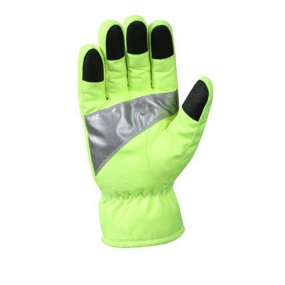 Rothco Safety Green Gloves With Reflective Tape, M, 5487-M