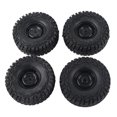 thumbnail image 2 of Juego de 4 llantas de plástico de 115 mm y 1,9 pulgadas con neumáticos delanteros y traseros de goma para coche RC Crawler 1/10, 2 of 14