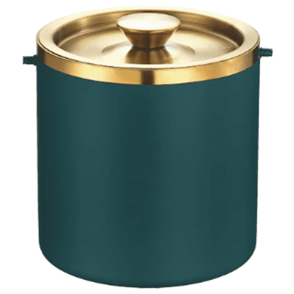 GGFIRR Ice buckets,3L Double-Wall Insulated Stainless Steel Ice Bucket with scoop for Cocktail Bar - Metal Ice Bucket for freezer with Lid for parties,Camping