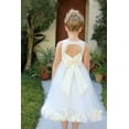 thumbnail image 5 of Ekidsbridal Girl Christening Flower Girl Dress - Ivory Lace Heart Cutout with Petals 185T-A (Size: M-12), 5 of 5