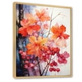 thumbnail image 2 of Designart "Crimson Maple Serenity Japanese Artistry I" Floral Floater Framed Wall Decor, 2 of 7