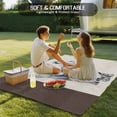 thumbnail image 4 of Outdoor Rug 4x6 ft Retro Watercolor Waterproof Outdoor Patio Rug Mat Non Slip Outside Area Rugs Carpet for RV,Camping,Porch,Deck,Pool,Balconybackyard,Elephant Ivory Texture Gray Brown, 4 of 9