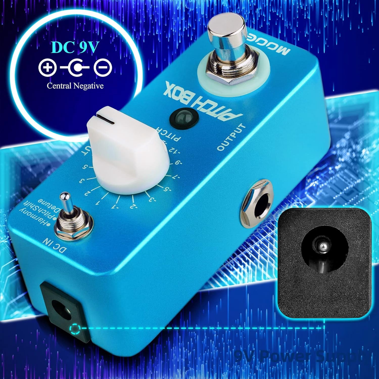 MOOER Digitech Drop Pedal Harmonizer Guitar Pedal Pitch Box MPS1 Guitar Effect Pedal Pitch Box Guitar Harmonizer Pitch Shifter Guitar Pedal Pitch Pedal for Electric Guitar Bass True Bypass