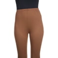 thumbnail image 2 of White Mark Cotton Solid Leggings, 201-Brown - Medium, 2 of 5