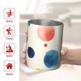 thumbnail image 5 of 12oz Coffee Tumblers Colorful Polka Dot Pattern Stainless Steel Vacuum Insulated Travel Tumbler Coffee Cups Mug with Lid and Straw with Cleaning Brush for Cold & Hot Drinks, 5 of 5