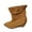 Brown, variant on KEGIRLOM Women's Casual Sparkling Rhinestone Decorated Large Size Wedge Heels Fall And Winter Style Comfortable Thick Heel Short Boots Coffee 8.5